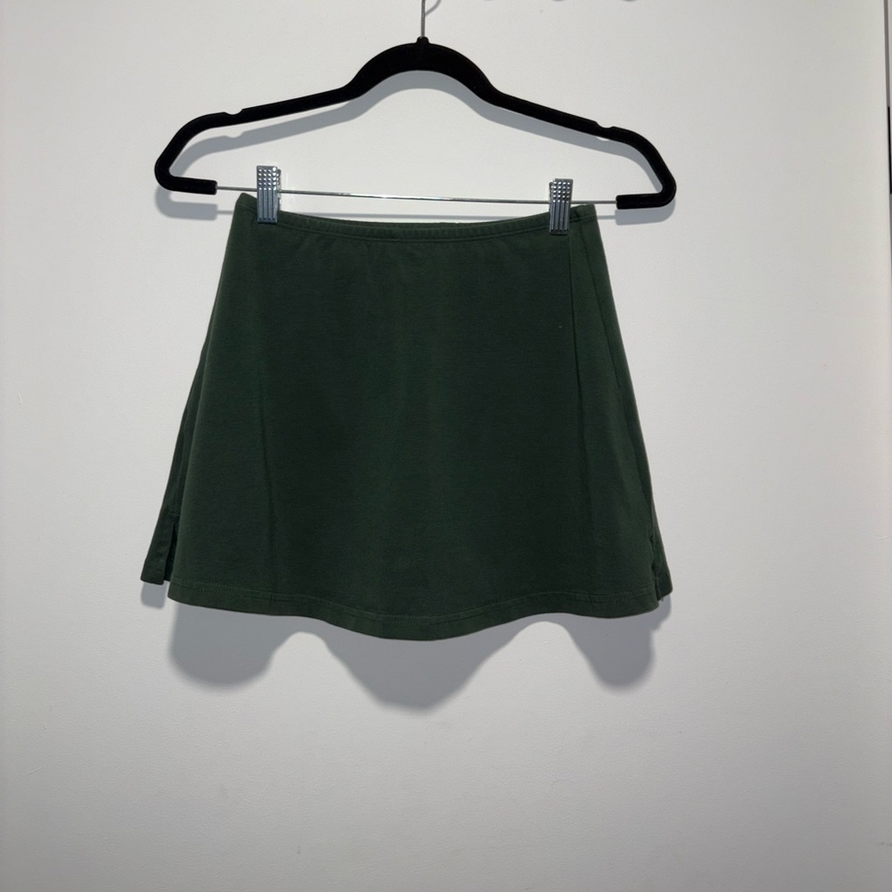 Los Angelos Apparel Green Cotton Skort